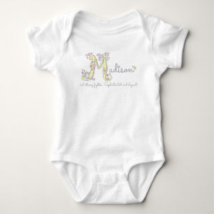Madison girls M name meaning personalised apparel Baby Bodysuit
