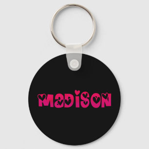 Madison in Hearts Key Ring