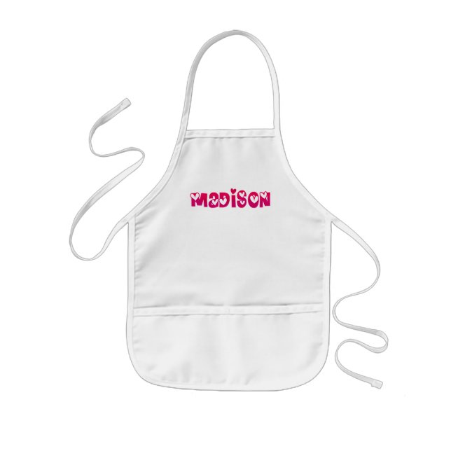 Madison in Hearts Kids Apron (Front)