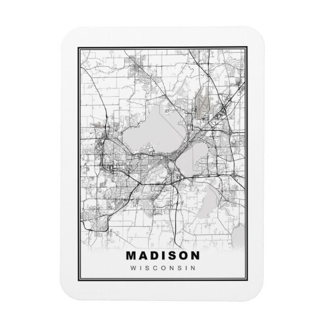 Madison Map Magnet (Vertical)