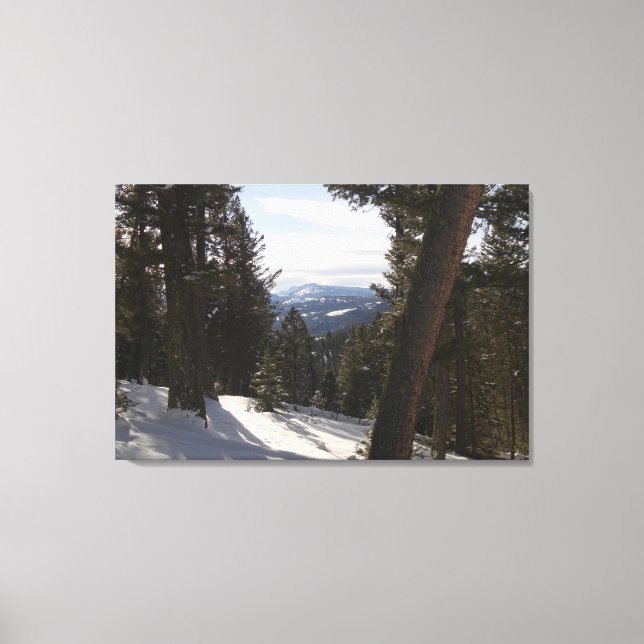 Madison Mountains in Winter in Montana Canvas Print (Front)