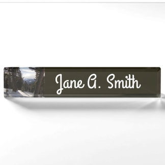 Madison Mountains in Winter in Montana Nameplate