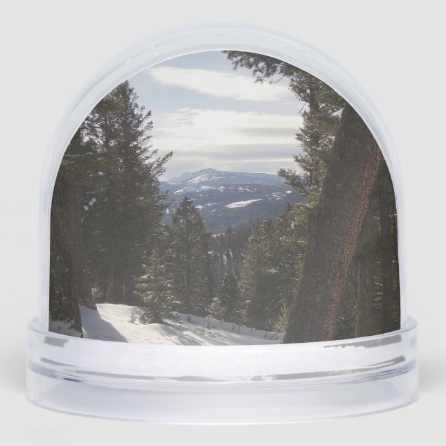 Madison Mountains in Winter in Montana Snowglobe (Front)