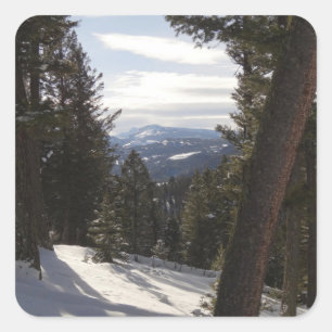 Madison Mountains in Winter in Montana Square Sticker