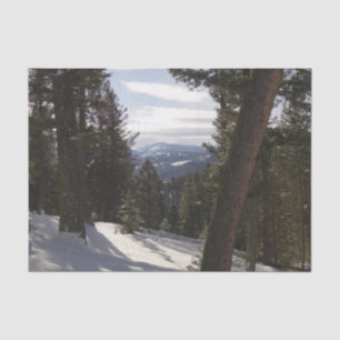 Madison Mountains in Winter in Montana Tissue Paper