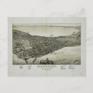 Madison, State Capital of Wisconsin (1885) Postcard