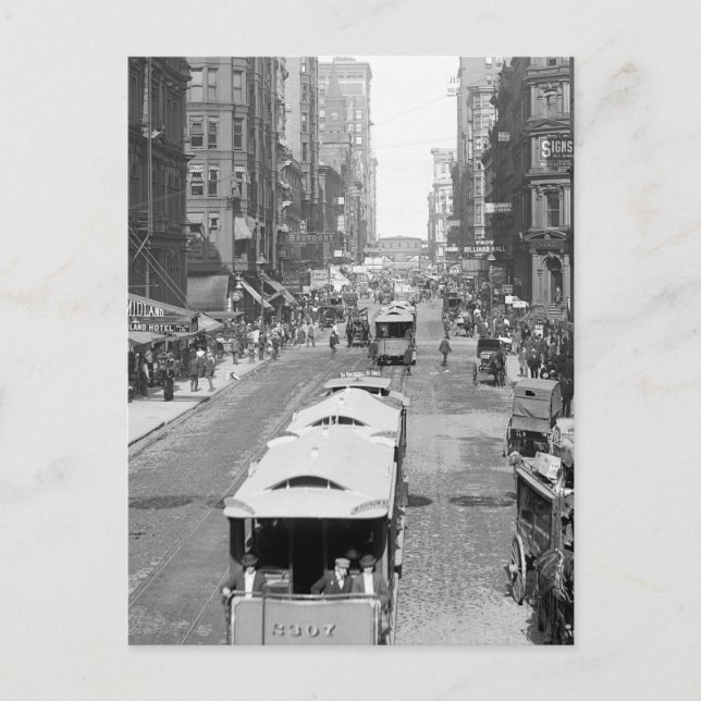 Madison Street, Chicago, 1900 Postcard (Front)