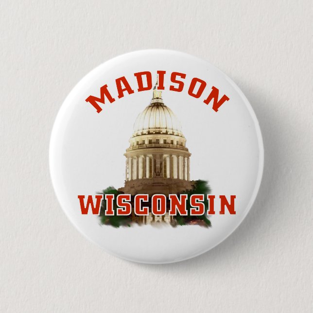 Madison,Wisconsin 6 Cm Round Badge (Front)