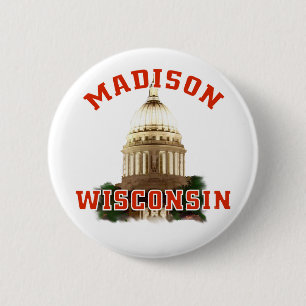 Madison,Wisconsin 6 Cm Round Badge