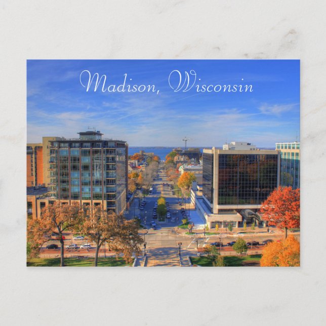 Madison Wisconsin Photograph Digital Art Postcard (Front)