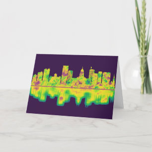 Madison Wisconsin Skyline Holiday Card
