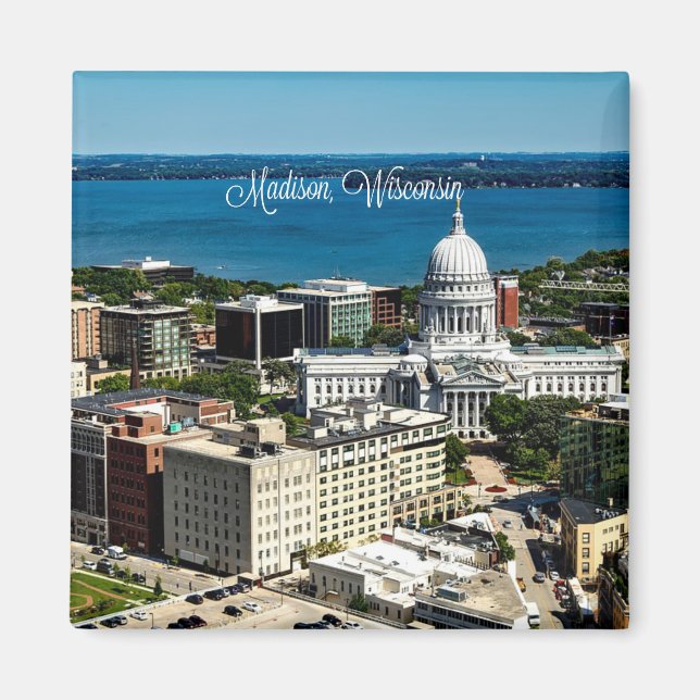 Madison, Wisconsin skyline Magnet (Front)