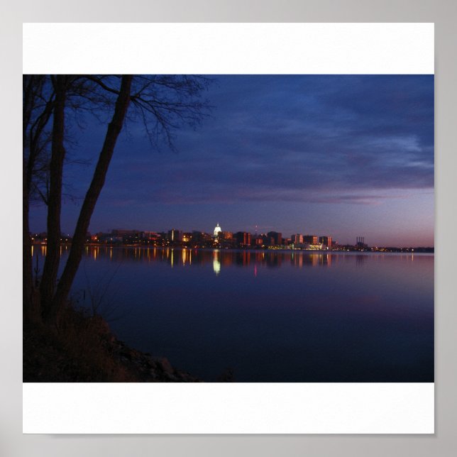 Madison, Wisconsin Skyline Poster (Front)