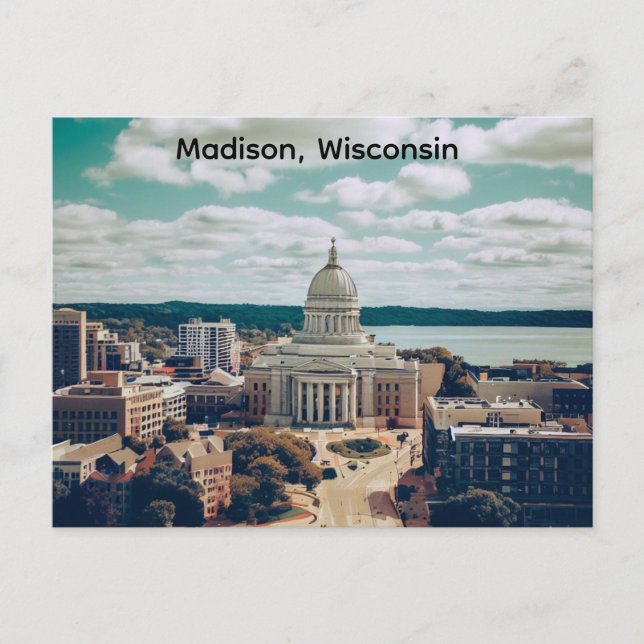 Madison, Wisconsin the Capitol Postcard (Front)