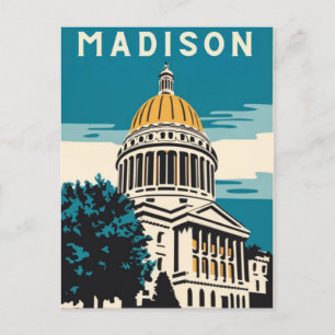 Madison, Wisconsin the Capitol Vintage Postcard