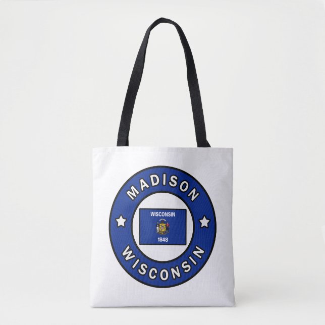 Madison Wisconsin Tote Bag (Front)