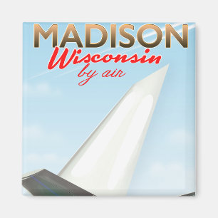 Madison Wisconsin USA Vintage flight poster Magnet