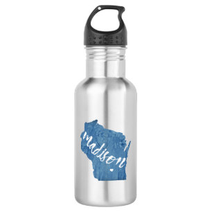 Madison, Wisconsin Wood Grain 532 Ml Water Bottle