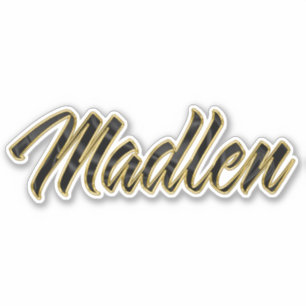 Madlen gold lettering sticker