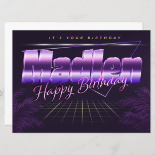 Madlen Name First Name pura retro card Birthday
