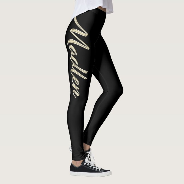 Madlen white gold fountain pen hose leggings (Right)