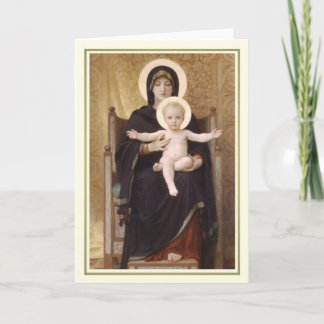 Madone assise holiday card