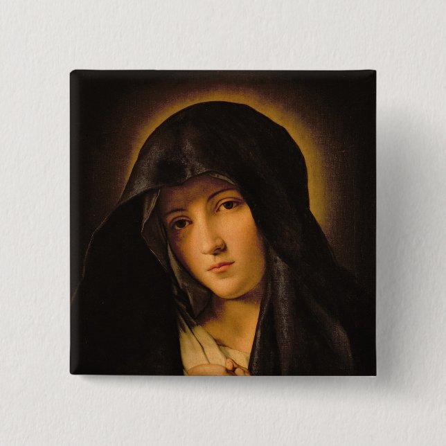 Madonna 15 Cm Square Badge (Front)