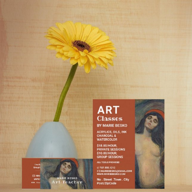 Madonna 1894 Version By Edvard Munch, Art Teacher Business Card (Creator Uploaded)