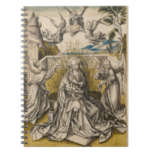 Madonna and Angels In A Landscape c.1500 Notebook