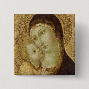 Madonna and Child 2 15 Cm Square Badge