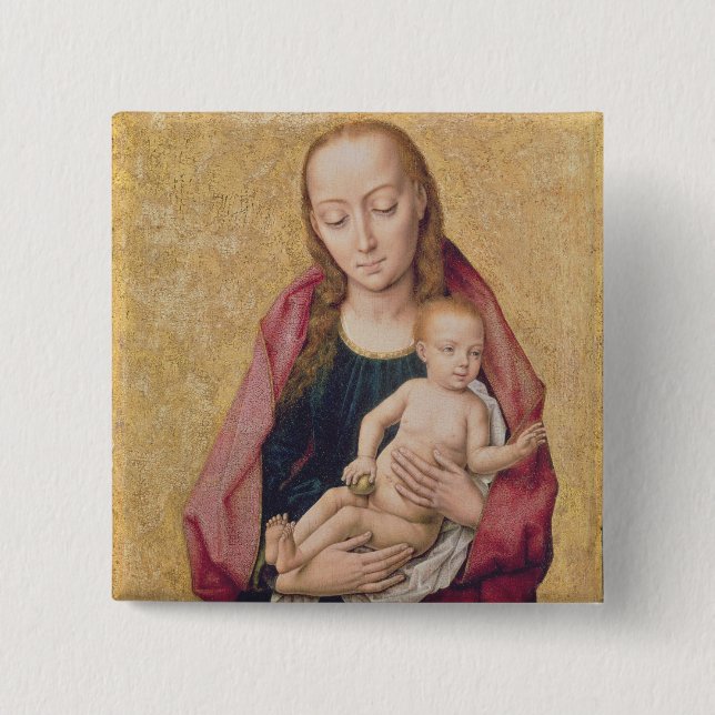Madonna and Child 2 15 Cm Square Badge (Front)