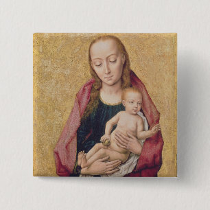 Madonna and Child 2 15 Cm Square Badge