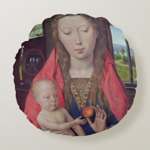 Madonna and Child 2 3 Round Cushion