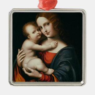 Madonna and Child 2 Metal Tree Decoration