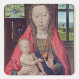 Madonna and Child 2 Square Sticker