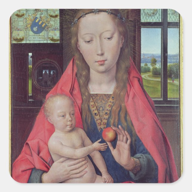 Madonna and Child 2 Square Sticker (Front)