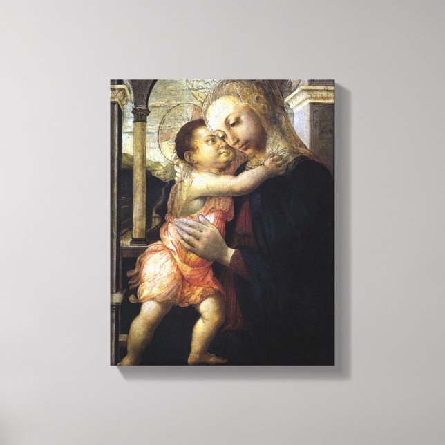 Madonna and Child  - Botticelli - c1500 Canvas Print (Front)