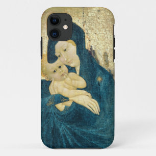 Madonna and Child, Bourgogne School (oil on panel) iPhone 11 Case