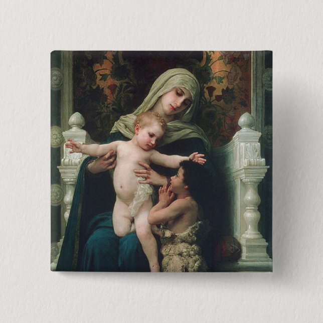 Madonna and child button (Front)