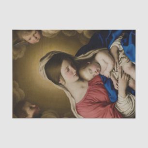 Madonna and Child by Giovanni Battisti da Salvi Tissue Paper