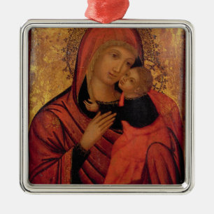 Madonna and Child, c.1650 (panel) Metal Tree Decoration