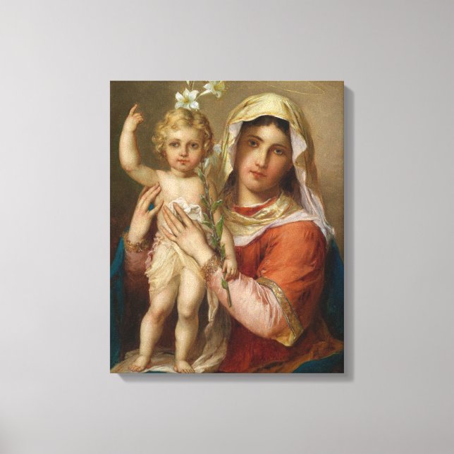 Madonna And Child Canvas Print (Front)