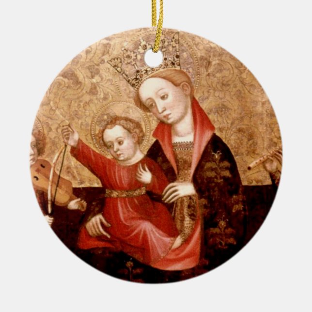 Madonna and Child: Catalunya Ceramic Tree Decoration (Front)