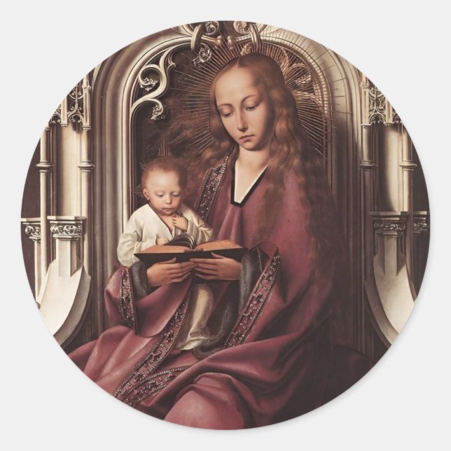 Madonna and Child Catholic Stickers  (Front)