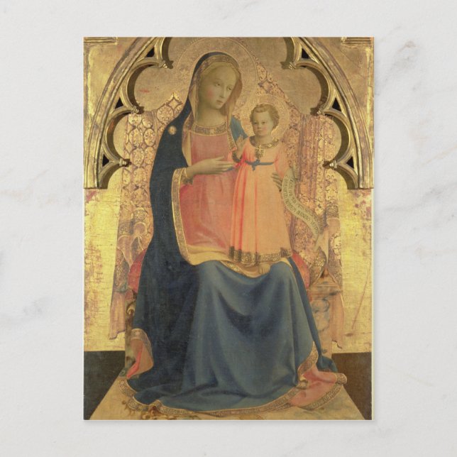 Madonna and Child, central panel of a triptych Postcard (Front)
