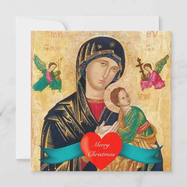 Madonna and child Christmas Holiday Card (Front)