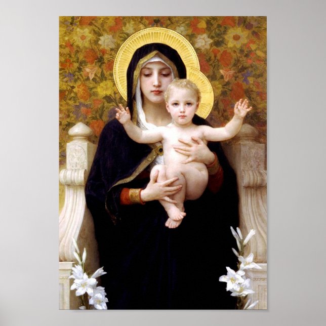 Madonna and Child Christmas Poster (Front)