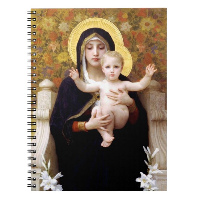 Madonna and Child Christmas Spiral Notebook (Front)
