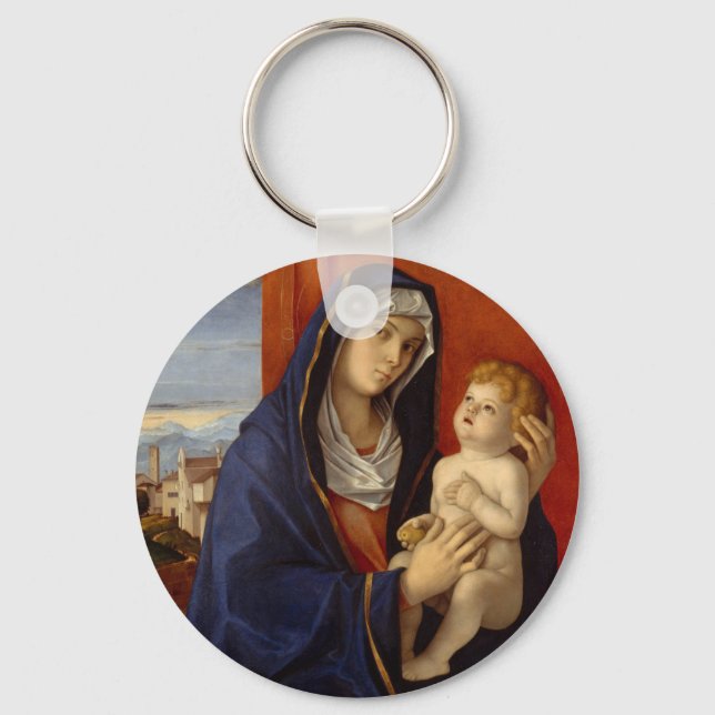 Madonna and Child, circa 1485 Key Ring (Front)