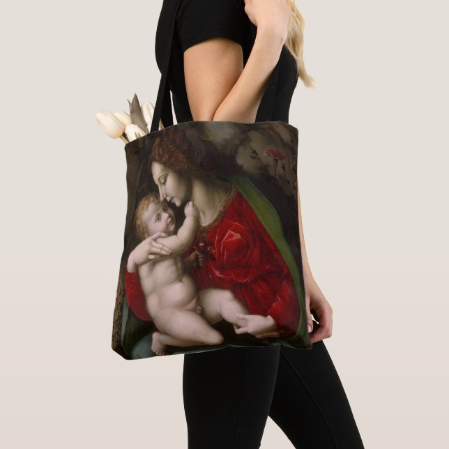 Madonna and Child, circa 1520 Tote Bag (Close Up)